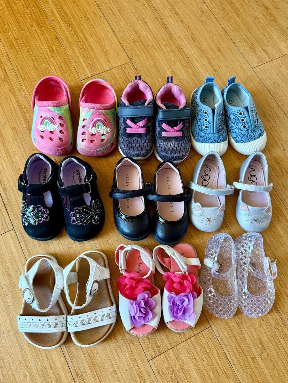 Toddler Girl Multi-Color Assorted Sandals, Sneakers & Mary Janes size 5